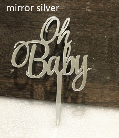 Oh Baby Cake Topper pentru Baby Shower Decorat Tort Din lemn/Lemn Cake Topper Baby Birthday Decorat Livrare gratuită