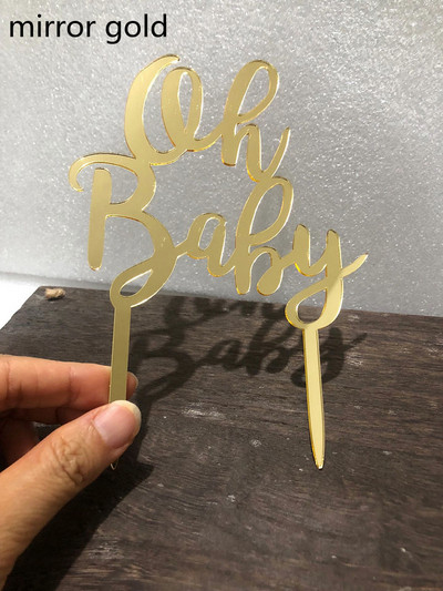 Oh Baby Cake Topper pentru Baby Shower Decorat Tort Din lemn/Lemn Cake Topper Baby Birthday Decorat Livrare gratuită