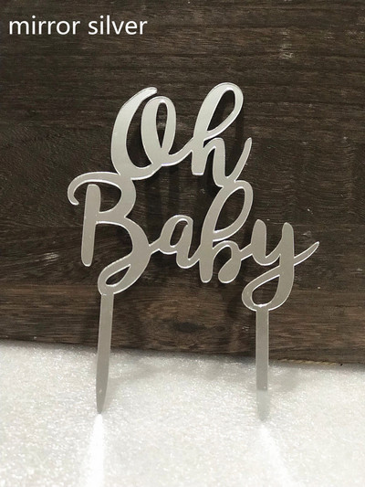 Oh Baby Cake Topper pentru Baby Shower Decorat Tort Din lemn/Lemn Cake Topper Baby Birthday Decorat Livrare gratuită