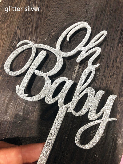 Oh Baby Cake Topper pentru Baby Shower Decorat Tort Din lemn/Lemn Cake Topper Baby Birthday Decorat Livrare gratuită