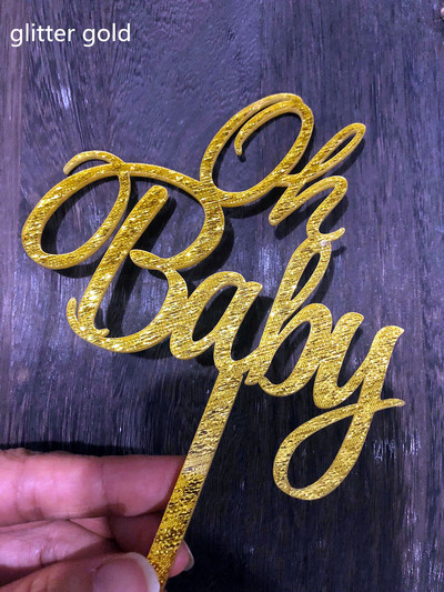 Oh Baby Cake Topper pentru Baby Shower Decorat Tort Din lemn/Lemn Cake Topper Baby Birthday Decorat Livrare gratuită