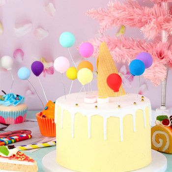 30 бр. Топпер за торта с балон Мини балон Избор на торта За многократна употреба Топер за кекс с балон Клещи за храна за торта за рожден ден, сватбено парти