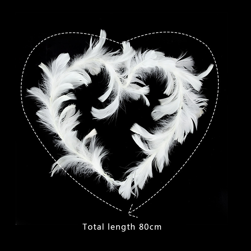 Topper pentru tort cu inimă cu pene, cu lumină LED, cu pene de înger, pentru tort, pentru nuntă, petrecere de aniversare, decorare pentru tort, Cadouri de Ziua Îndrăgostiților