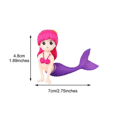 Decorații drăguțe pentru tort cu animale de mare decor creatură marine Pește sirenă decorațiuni pentru tort petrecere de aniversare cu tematică oceanică Baby Shower