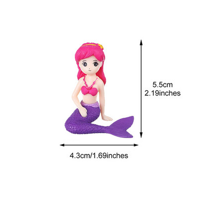 Decorații drăguțe pentru tort cu animale de mare decor creatură marine Pește sirenă decorațiuni pentru tort petrecere de aniversare cu tematică oceanică Baby Shower