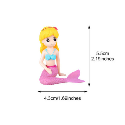 Decorații drăguțe pentru tort cu animale de mare decor creatură marine Pește sirenă decorațiuni pentru tort petrecere de aniversare cu tematică oceanică Baby Shower