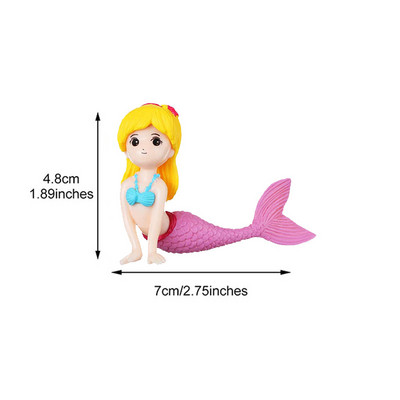 Decorații drăguțe pentru tort cu animale de mare decor creatură marine Pește sirenă decorațiuni pentru tort petrecere de aniversare cu tematică oceanică Baby Shower