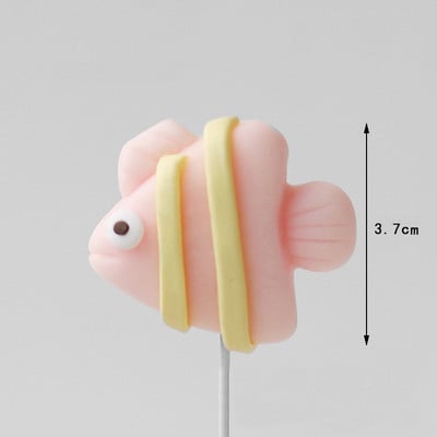 Decorații drăguțe pentru tort cu animale de mare decor creatură marine Pește sirenă decorațiuni pentru tort petrecere de aniversare cu tematică oceanică Baby Shower