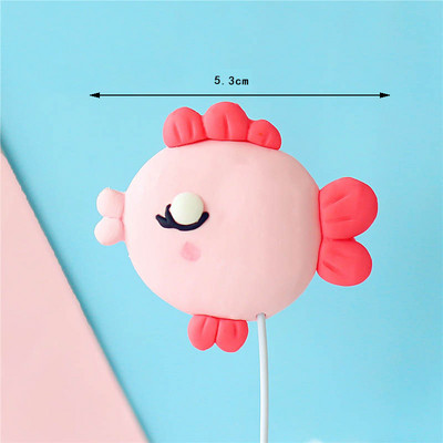 Decorații drăguțe pentru tort cu animale de mare decor creatură marine Pește sirenă decorațiuni pentru tort petrecere de aniversare cu tematică oceanică Baby Shower