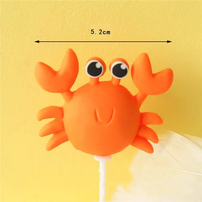 Decorații drăguțe pentru tort cu animale de mare decor creatură marine Pește sirenă decorațiuni pentru tort petrecere de aniversare cu tematică oceanică Baby Shower