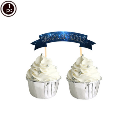 Kosmose Astronaut Cupcake Topper Universe seeria tordipealsed Universumi planeedi sünnipäevapeo magustoidu rekvisiidid, pidulik sisekujundus