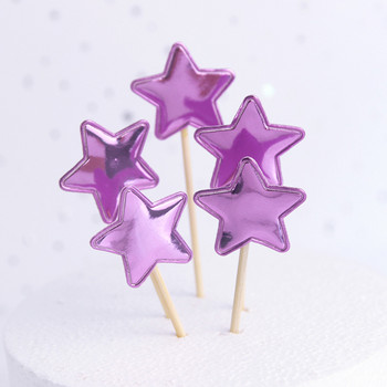 50 бр звезда торта топер сърце сватба момче или момиче корона детски рожден ден украса за деца принцеса кексчета топер