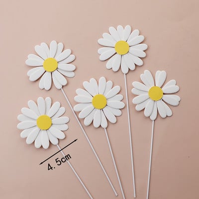 Părinți La mulți ani pentru tort, ornament pentru copt, cadou pentru bunici, flori acrilice, margarete, pentru cupcake, pentru desert