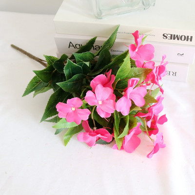 Htmeing művirágok 15,7 hüvelykes mesterséges muskátli virágok selyem művirág Otthoni iroda Esküvői dekoráció