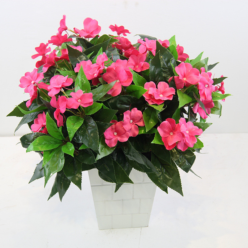 Htmeing művirágok 15,7 hüvelykes mesterséges muskátli virágok selyem művirág Otthoni iroda Esküvői dekoráció