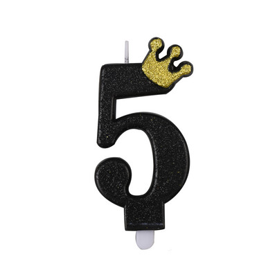 Must kuldkroon numbriga kookiküünal Palju õnne sünnipäevaks koogitops Lastele Tüdrukutele Poisile Baaripeo Sünnipäevakaunistustarvikud