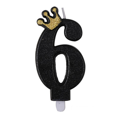 Must kuldkroon numbriga kookiküünal Palju õnne sünnipäevaks koogitops Lastele Tüdrukutele Poisile Baaripeo Sünnipäevakaunistustarvikud