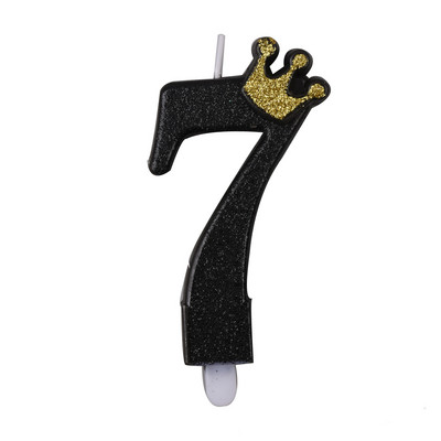 Must kuldkroon numbriga kookiküünal Palju õnne sünnipäevaks koogitops Lastele Tüdrukutele Poisile Baaripeo Sünnipäevakaunistustarvikud