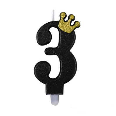 Must kuldkroon numbriga kookiküünal Palju õnne sünnipäevaks koogitops Lastele Tüdrukutele Poisile Baaripeo Sünnipäevakaunistustarvikud