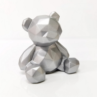 Geometric Bear Cake Topper Happy Birthday Cake Topper Cake Διακόσμηση Αξεσουάρ ψησίματος Μπομπονιέρες πάρτι Προμήθειες Baby Shower