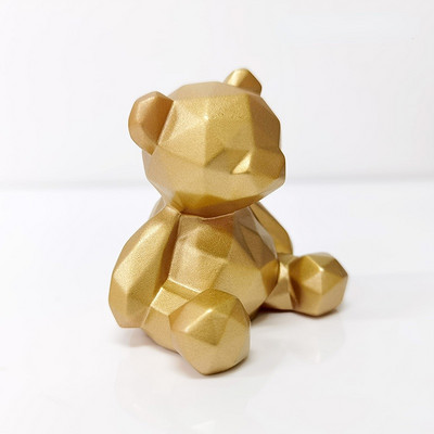 Geometric Bear Cake Topper Happy Birthday Cake Topper Cake Διακόσμηση Αξεσουάρ ψησίματος Μπομπονιέρες πάρτι Προμήθειες Baby Shower