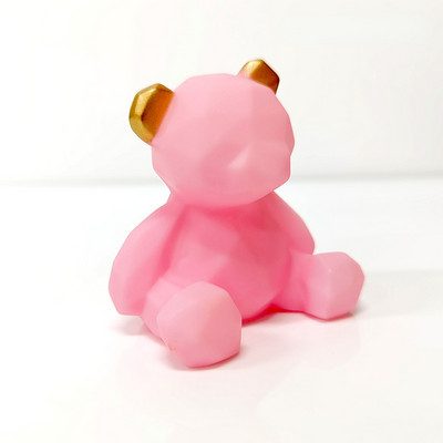 Geometric Bear Cake Topper Happy Birthday Cake Topper Cake Διακόσμηση Αξεσουάρ ψησίματος Μπομπονιέρες πάρτι Προμήθειες Baby Shower