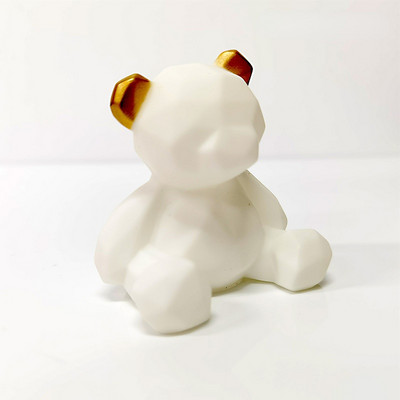 Geometric Bear Cake Topper Happy Birthday Cake Topper Cake Διακόσμηση Αξεσουάρ ψησίματος Μπομπονιέρες πάρτι Προμήθειες Baby Shower