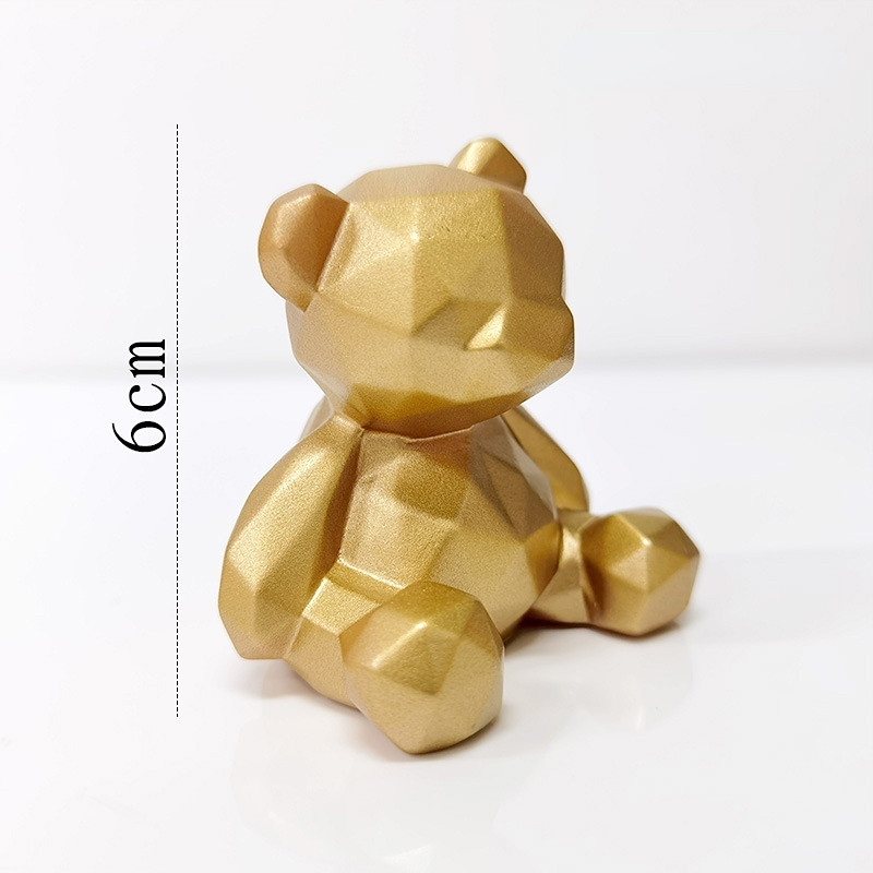 Geometric Bear Cake Topper Happy Birthday Cake Topper Cake Διακόσμηση Αξεσουάρ ψησίματος Μπομπονιέρες πάρτι Προμήθειες Baby Shower