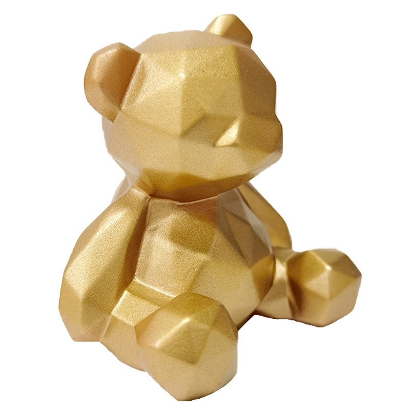 Geometric Bear Cake Topper Happy Birthday Cake Topper Cake Διακόσμηση Αξεσουάρ ψησίματος Μπομπονιέρες πάρτι Προμήθειες Baby Shower