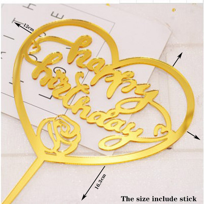 Kawaii Feather Cake Toppers Angel Wing Happy Birthday Cake Topper Baby Shower Παιδικά είδη διακόσμησης τούρτας γάμου και αρραβώνων