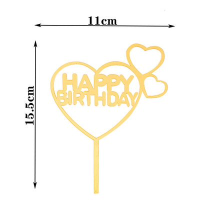 Kawaii Feather Cake Toppers Angel Wing Happy Birthday Cake Topper Baby Shower Παιδικά είδη διακόσμησης τούρτας γάμου και αρραβώνων