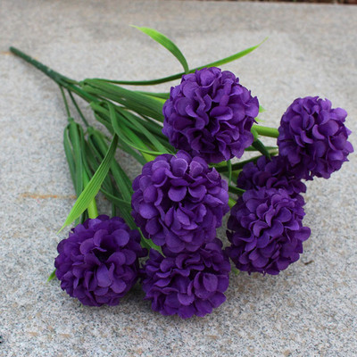 Olcsó 7 virágfej többszínű selyem hortenzia művirág fehér esküvői virágok kis csokor hamis virágok karácsonyi rész