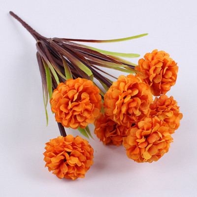 Olcsó 7 virágfej többszínű selyem hortenzia művirág fehér esküvői virágok kis csokor hamis virágok karácsonyi rész