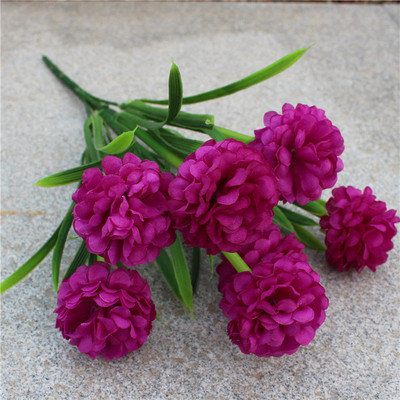 Olcsó 7 virágfej többszínű selyem hortenzia művirág fehér esküvői virágok kis csokor hamis virágok karácsonyi rész