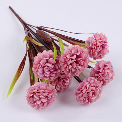 Olcsó 7 virágfej többszínű selyem hortenzia művirág fehér esküvői virágok kis csokor hamis virágok karácsonyi rész