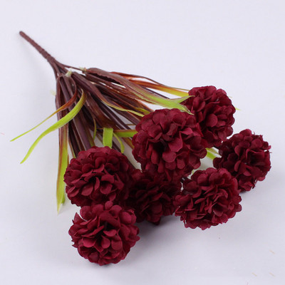 Olcsó 7 virágfej többszínű selyem hortenzia művirág fehér esküvői virágok kis csokor hamis virágok karácsonyi rész