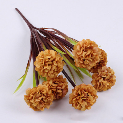 Olcsó 7 virágfej többszínű selyem hortenzia művirág fehér esküvői virágok kis csokor hamis virágok karácsonyi rész