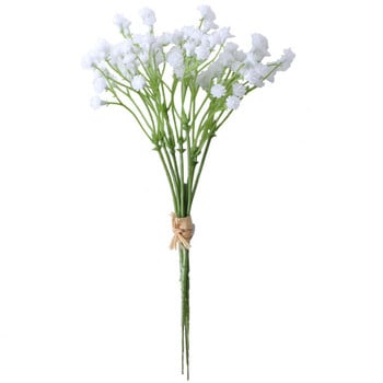 20 см бяла гипсофила изкуствени цветя сватба направи си сам букет украса аранжировка пластмасови бебета дъх фалшиво цвете домашен декор