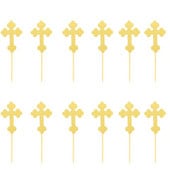 24 bucăți/pungă Crucea Înger, Dumnezeu binecuvântează Tort Topper Prima Comuniune Baby Shower Rechizite pentru decorațiuni pentru petrecere Creștină Toppers pentru Tort de Paște