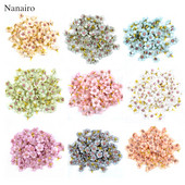 50 τμχ 2 εκ. Πολύχρωμο Mini Silk Artificial Flower Head For Margarita Wedding Decoration Garland Handmade DIY Scrapbooking Craft
