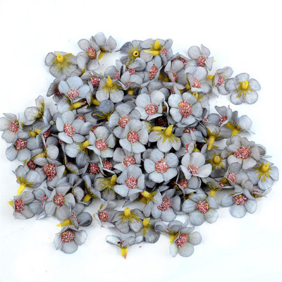 50 τμχ 2 εκ. Πολύχρωμο Mini Silk Artificial Flower Head For Margarita Wedding Decoration Garland Handmade DIY Scrapbooking Craft