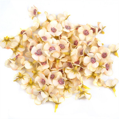 50 τμχ 2 εκ. Πολύχρωμο Mini Silk Artificial Flower Head For Margarita Wedding Decoration Garland Handmade DIY Scrapbooking Craft