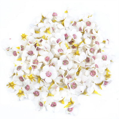 50 τμχ 2 εκ. Πολύχρωμο Mini Silk Artificial Flower Head For Margarita Wedding Decoration Garland Handmade DIY Scrapbooking Craft