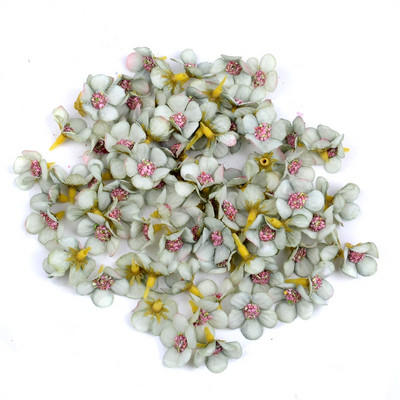 50 τμχ 2 εκ. Πολύχρωμο Mini Silk Artificial Flower Head For Margarita Wedding Decoration Garland Handmade DIY Scrapbooking Craft