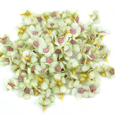 50 τμχ 2 εκ. Πολύχρωμο Mini Silk Artificial Flower Head For Margarita Wedding Decoration Garland Handmade DIY Scrapbooking Craft