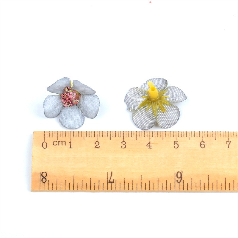 50 τμχ 2 εκ. Πολύχρωμο Mini Silk Artificial Flower Head For Margarita Wedding Decoration Garland Handmade DIY Scrapbooking Craft