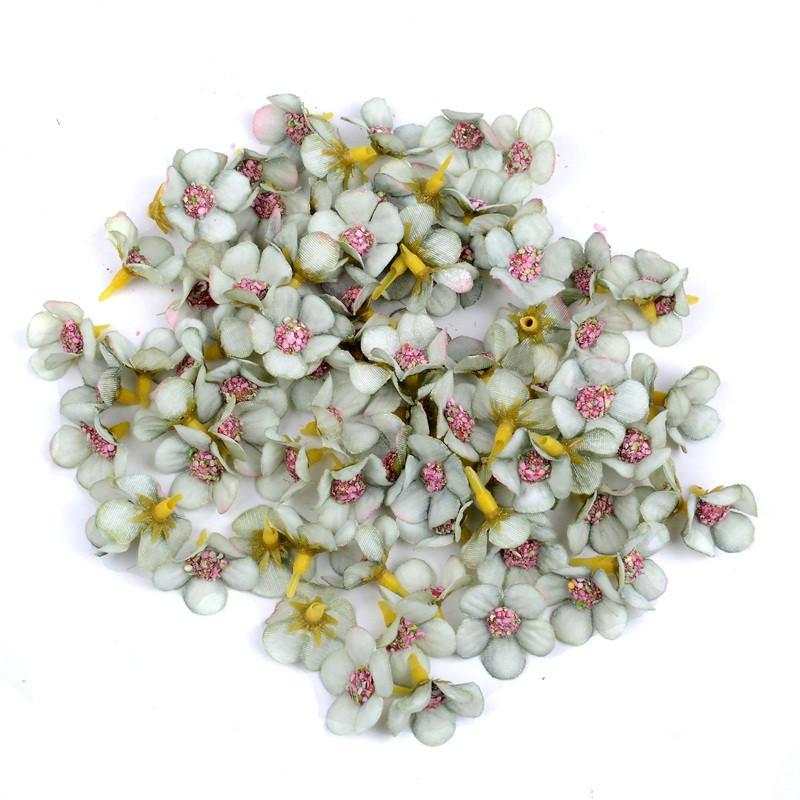 50 τμχ 2 εκ. Πολύχρωμο Mini Silk Artificial Flower Head For Margarita Wedding Decoration Garland Handmade DIY Scrapbooking Craft