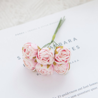 6/18GAB Mākslīgie ziedi putuplasta MINI rožu pušķis Mājas dārza rotājums Jaunais gads Ziemassvētku vītne roku darbs festivāls Kāzas