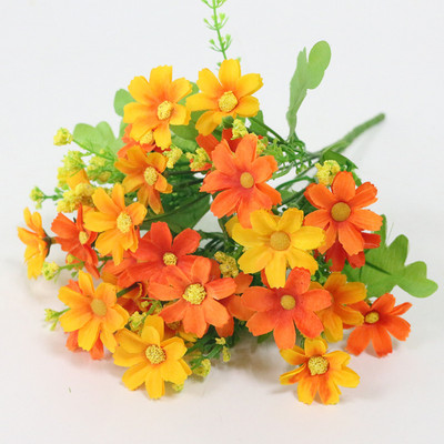 JAROWN szimulációs virág kis százszorszép 7 ágú Cosmos hamis virág esküvői dekoráció otthoni dekoráció nappali selyemvirág