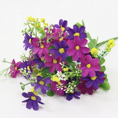 JAROWN szimulációs virág kis százszorszép 7 ágú Cosmos hamis virág esküvői dekoráció otthoni dekoráció nappali selyemvirág